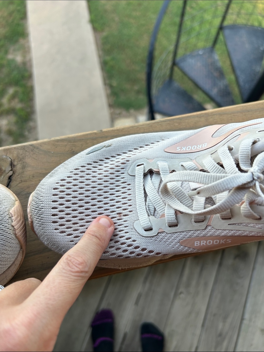 Brooks Women's Running Sneakers in Cream with Pink Accents - Picture 10 of 16